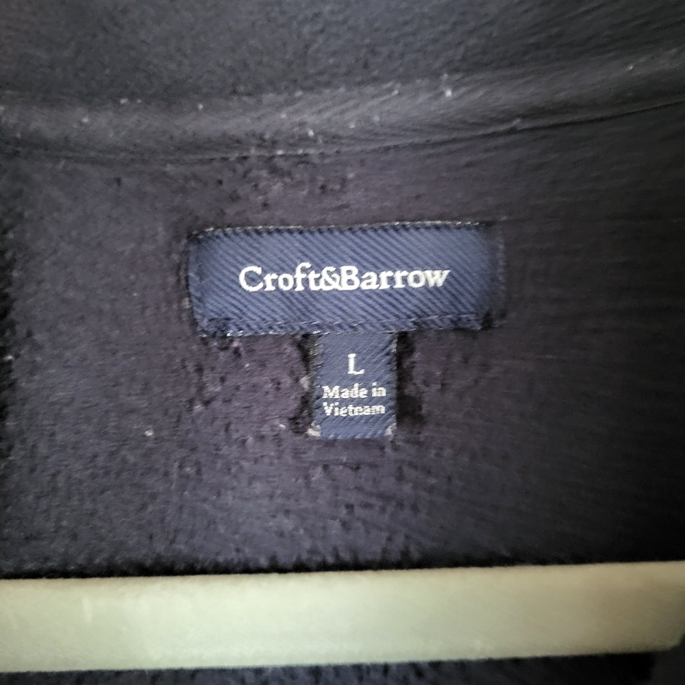 Croft and Barrow Large Men's Navy 1/4 Zip Fleece Large UWOT - Picture 4 of 7